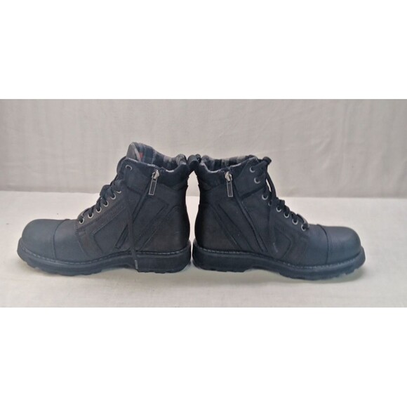Harley-Davidson Carter D96006 Black Leather Moto Biker Boots Men’s 9.5 Lace  Zip main image 5